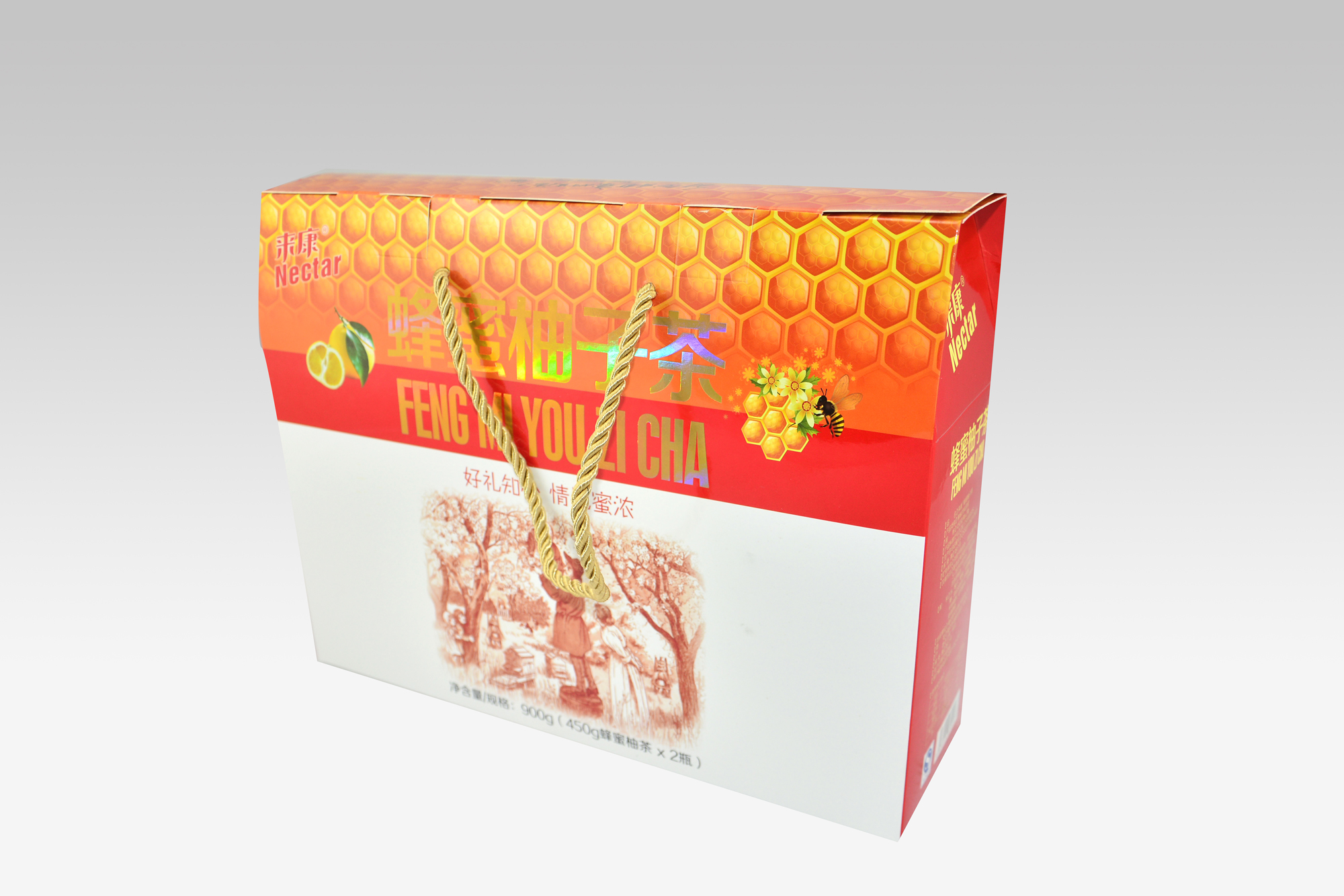 蜂蜜柚子茶瓦楞彩盒