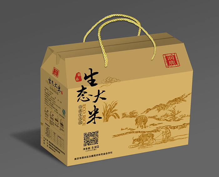 白鹿生态大米包装盒